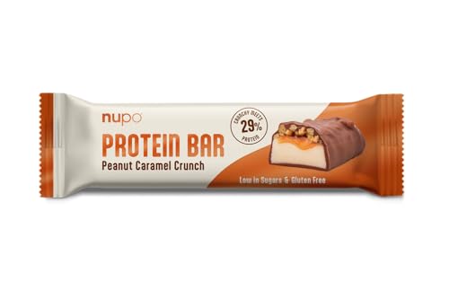 Nupo Proteinriegel Peanut Caramel Crunch | High Protein Snack 29% | Wenig Zucker Riegel | Glutenfrei | 45g x 12 Pack Ernährungsriegel Nupo Proteinriegel Peanut Caramel Crunch | High Protein Snack 29% | Wenig Zucker Riegel | Glutenfrei | 45g x 12 Pack Ernährungsriegel von NUPO