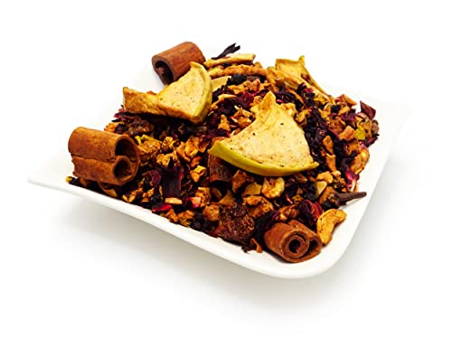 Früchtetee · Bratapfel ·Früchtetee Lose mit Bratapfel Geschmack · Natürlich Aromatisierte Premium Teemischung · Früchteteemischung · Weihnachtstee (200g) von NUSSSUCHT Deutsch Süßwaren