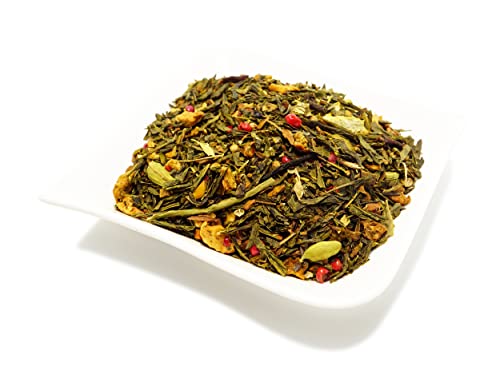 Grünteemischung · Sencha Orange ·Zimt · Grüner Tee Lose mit Orange- Zimt Geschmack · Natürlich Aromatisierte Teemischung · Weihnachtstee (200g) von NUSSSUCHT Deutsch Süßwaren