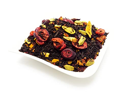 Schwarztee · Himbeer -Cranberry · Schwarzer Tee Lose mit Himbeer -Cranberry Geschmack · Natürlich Aromatisierte Premium Teemischung · Schwarzteemischung · Weihnachtstee (200g) von NUSSSUCHT Deutsch Süßwaren