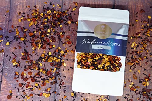 Weihnachtstee ☆ Wintertee ☆ Früchtee Grüntee Schwarztee ☆ Lose frische Qualität ☆ (Zimt ☆ Apfel, 200g) von NUSSSUCHT Deutsch Süßwaren