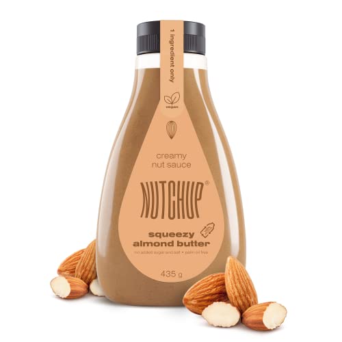 NUTCHUP – Die Erste Gepresste Mandelbutter, Cremiger Nussbelag & Nuss-Topping, Soße für Pfannkuchen, Waffeln, Eiscreme & Pizza – 435g Flasche NUTCHUP – Die Erste Gepresste Mandelbutter, Cremiger Nussbelag & Nuss-Topping, Soße für Pfannkuchen, Waffeln, Eiscreme & Pizza – 435g Flasche von NUTCHUP