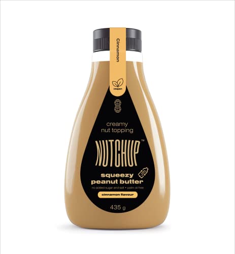 NUTCHUP Erdnussbutter in Squeeze-Flasche – Cremiger Nussbelag und Erdnuss-Topping, Soße für Pfannkuchen, Waffeln, Eiscreme & Pizza – 435g NUTCHUP Erdnussbutter in Squeeze-Flasche – Cremiger Nussbelag und Erdnuss-Topping, Soße für Pfannkuchen, Waffeln, Eiscreme & Pizza – 435g von NUTCHUP