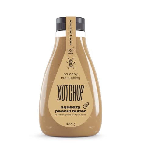NUTCHUP Erdnussbutter in Squeeze-Flasche – Cremiger Nussbelag, Erdnuss-Topping, Soße für Pfannkuchen, Waffeln, Eiscreme, Pizza – 435g NUTCHUP Erdnussbutter in Squeeze-Flasche – Cremiger Nussbelag, Erdnuss-Topping, Soße für Pfannkuchen, Waffeln, Eiscreme, Pizza – 435g von NUTCHUP