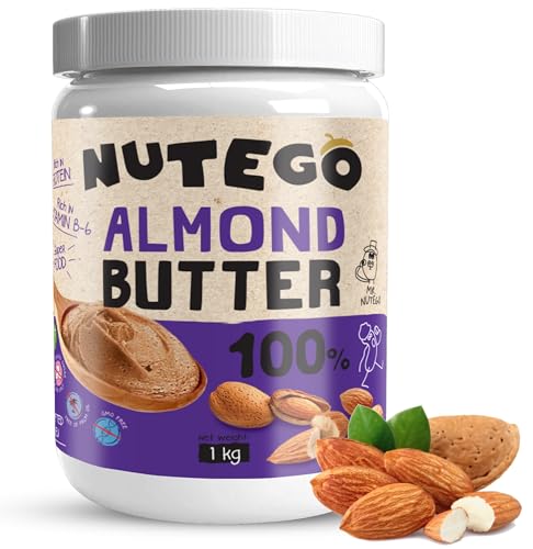 Nutego 100% Cremige Mandelmus 1 KG – Mandelbutter Ohne Zusätze, Salz, Zucker & Palmfett – Vegan, Laktosefrei, Gentechnikfrei Nutego 100% Cremige Mandelmus 1 KG – Mandelbutter Ohne Zusätze, Salz, Zucker & Palmfett – Vegan, Laktosefrei, Gentechnikfrei von NUTEGO