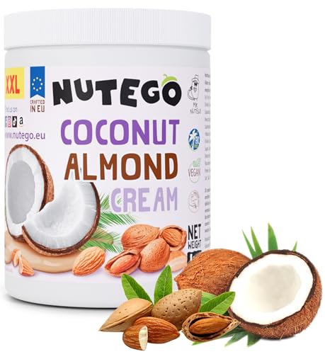 Nutego Cremige Mandelmus mit Kokos – Mandelbutter Ohne Zusätze & Palmfet – 1 KG – Vegan, Laktosefrei, Gentechnikfrei Nutego Cremige Mandelmus mit Kokos – Mandelbutter Ohne Zusätze & Palmfet – 1 KG – Vegan, Laktosefrei, Gentechnikfrei von NUTEGO