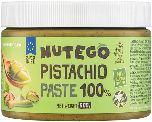 Nutego Pistazienpaste 100% – Ohne Zusätze – Pistaziencreme aus geschälten Pistazienkernen – Ideal für Backen und Desserts – 500g Nutego Pistazienpaste 100% – Ohne Zusätze – Pistaziencreme aus geschälten Pistazienkernen – Ideal für Backen und Desserts – 500g von NUTEGO