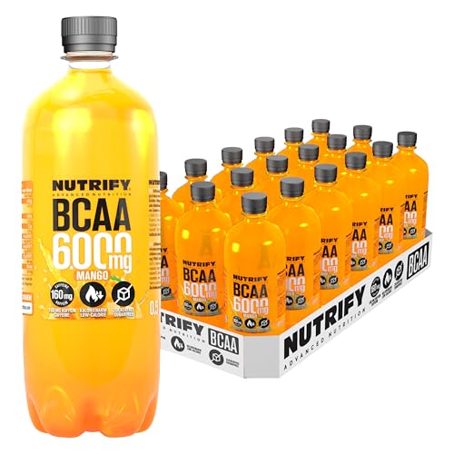 NUTRIFY 4.000mg BCAA Energy Drink Mango 36 x 500ml Getränk mit 160mg Koffein, Vitaminen, Aminosäuren, Pre-Workout Booster - zuckerfrei, vegan NUTRIFY 4.000mg BCAA Energy Drink Mango 36 x 500ml Getränk mit 160mg Koffein, Vitaminen, Aminosäuren, Pre-Workout Booster - zuckerfrei, vegan von NUTRIFY