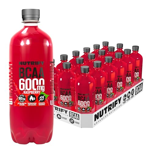 NUTRIFY 4.000mg BCAA Energy Drink Raspberry 36 x 500ml Getränk mit 160mg Koffein, Vitaminen, Aminosäuren, Pre-Workout Booster - zuckerfrei, vegan NUTRIFY 4.000mg BCAA Energy Drink Raspberry 36 x 500ml Getränk mit 160mg Koffein, Vitaminen, Aminosäuren, Pre-Workout Booster - zuckerfrei, vegan von NUTRIFY