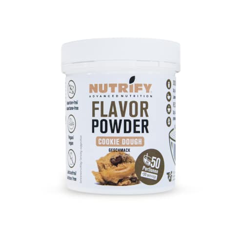 NUTRIFY Advanced Nutrition Cookie Dough Flavor Powder 150 g, Aromapulver mit Keksteiggeschmack und 7,5 kcal pro Portion, Vegan, Laktosefrei, Glutenfrei NUTRIFY Advanced Nutrition Cookie Dough Flavor Powder 150 g, Aromapulver mit Keksteiggeschmack und 7,5 kcal pro Portion, Vegan, Laktosefrei, Glutenfrei von NUTRIFY