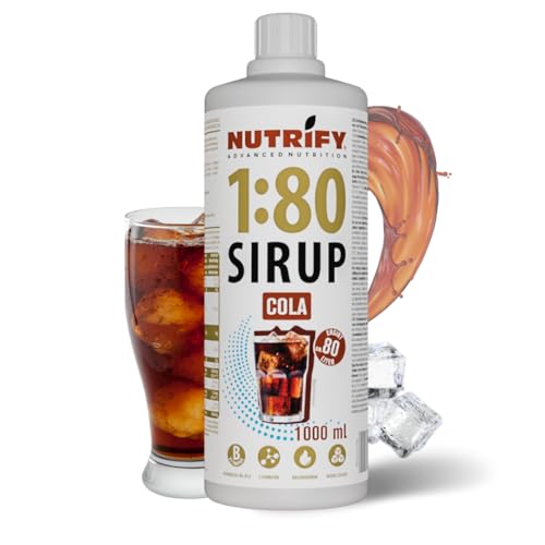 Neu NUTRIFY Vital Fitness Drink 1:80 Sirup 1 L - Cola, Getränkekonzentrat mit Vitaminen und L-Carnitin zuckerfrei - ergibt 80 Liter Sportgetränk kalorienarm, 1000 ml… von NUTRIFY