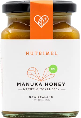NUTRIMEL Manuka Honig 12+ (MGO 350+) getestet und zertifiziert | 100% pur Neuseeland Honig | (12+, 375g) von NUTRIMEL