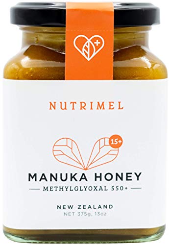 NUTRIMEL Manuka Honig 15+ (MGO 550+) getestet und zertifiziert | 100% pur Neuseeland Honig | (15+, 375g) von NUTRIMEL