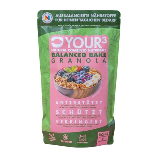 Balanced Bake Granola - Nutriomix – Your³ - ausbalanciertes und optimiertes Nährstoffmüsli - Patentierte Nutriomix Formel - 350g von NUTRIPUR