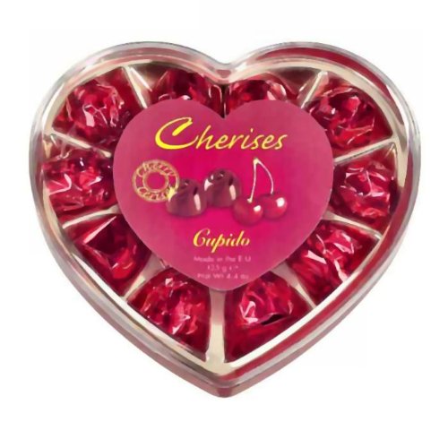Herzkirschen - Likör-Kirsch-Pralinen 125 g - Geschenkpackung in Herzform zum Valentinstag/Muttertag von NV
