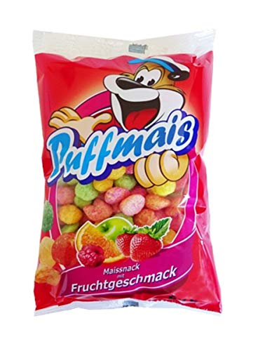 Puffmais Frucht - Maisflips/ Maissnack/ Flips mit Fruchtgeschmack (80g) von Excelcium