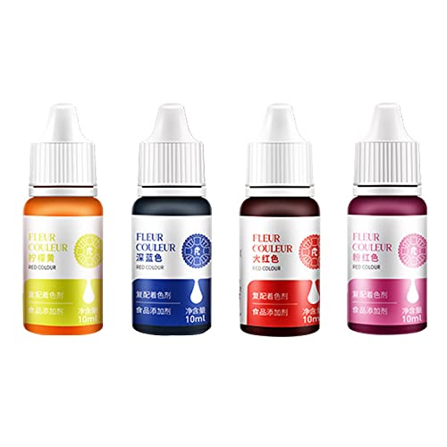 4/12/6 Stück 10 ml Lebensmittelfarben-Set, Kuchendekorationswerkzeuge, essbare Pigmente für Gebäck, Backen, Lebensmittelfarbstoffe, Kuchenzubehör 4/12/6 Stück 10 ml Lebensmittelfarben-Set, Kuchendekorationswerkzeuge, essbare Pigmente für Gebäck, Backen, Lebensmittelfarbstoffe, Kuchenzubehör von NVOQILIN