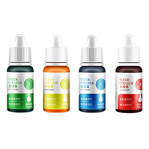 NVOQILIN 4/12/6 Stück 10 ml Lebensmittelfarben-Set, Kuchendekorationswerkzeuge, essbare Pigmente für Gebäck, Backen, Lebensmittelfarbstoffe, Kuchenzubehör NVOQILIN 4/12/6 Stück 10 ml Lebensmittelfarben-Set, Kuchendekorationswerkzeuge, essbare Pigmente für Gebäck, Backen, Lebensmittelfarbstoffe, Kuchenzubehör von NVOQILIN