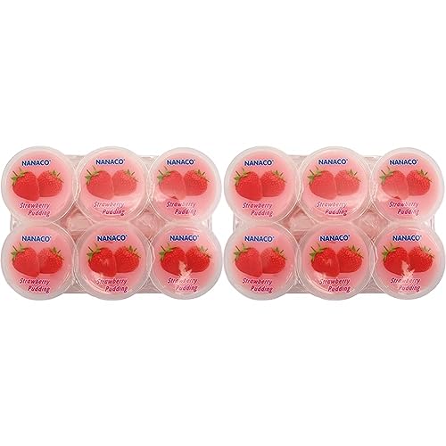 NaNaCo Pudding mit Erdbeer, 480 g, 9111 (Packung mit 2) von NaNaCo