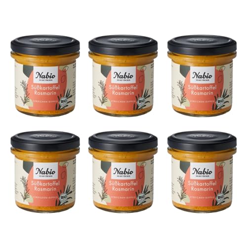 NABIO | Mediterraner Aufstrich Süßkartoffel Rosmarin I vegan I (6 x 135g) von NABIO