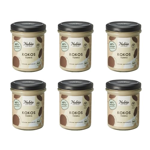 NABIO | Süßer Aufstrich Kokos Tonka I vegan und ohne Palmöl I (6 x 175g) von NABIO