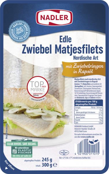 Nadler Edle Zwiebel Matjesfilets Nordische Art von Nadler