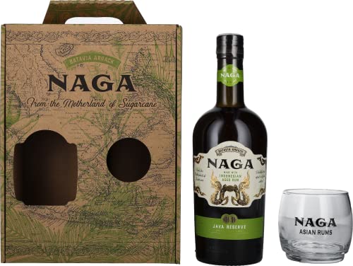 Naga JAVA RESERVE Double Cask Aged 40% Vol. 0,7l in Geschenkbox mit Glas von Naga Rum