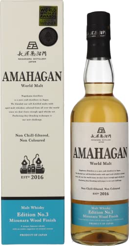 Amahagan World Malt Edition No.3 MIZUNARA WOOD Finish 47% Vol. 0,7l in Geschenkbox von Nagahama