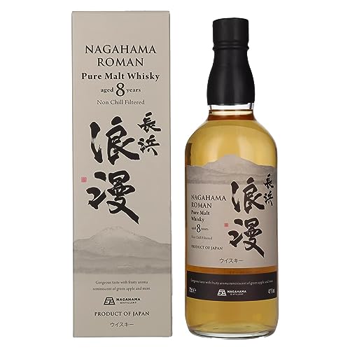 Nagahama Roman 8 Years Old Pure Malt Whisky 47% Vol. 0,7l in Geschenkbox von Nagahama