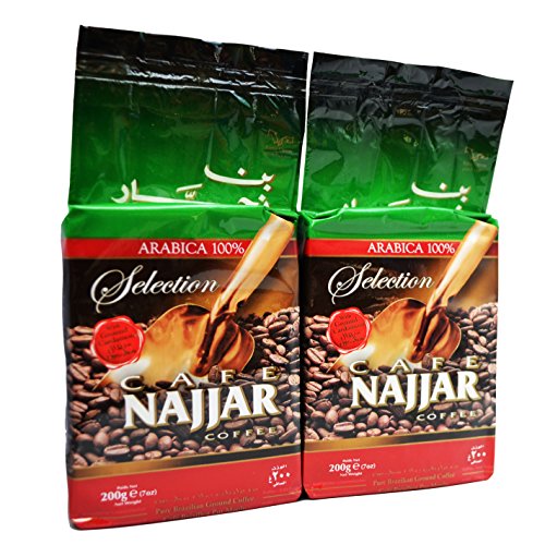 Najjar Arabica 100% Coffee with Ground Cardamom 200g (2 Pack)… von Najjar