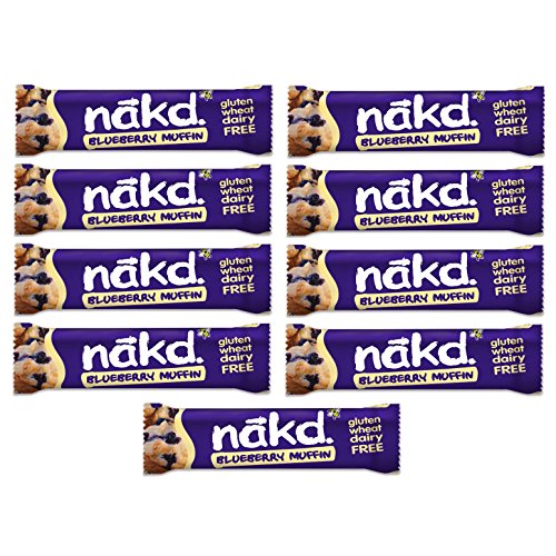 Blueberry Muffin – Nakd Raw Fruit Nut Bars à 35 g – Gluten Weizen Milchzuckerfrei (9 Stück) von Nakd