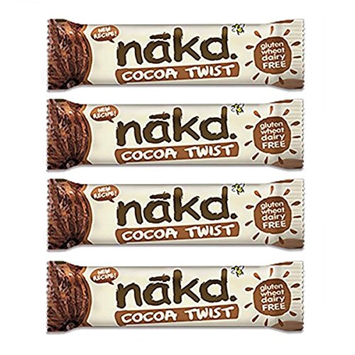 Cocoa Twist – Nakd Raw Fruit Nut Oat Bars à 30 g – Gluten Weizen Milchzuckerfrei (4 Stück) von Nakd