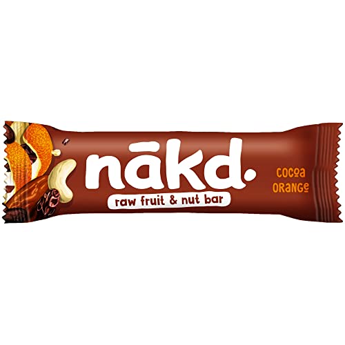 Nakd Glutenfreie und milchfreie Kakao-Orangenriegel – 18 x 35 g von Nakd