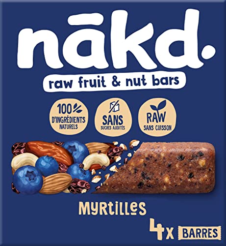 nakd Barre Muffin Mirtillo/Blueberry Muffin Senza Glutine, senza lattosio, CRUE Certificato paléo, vegan | 4 barre | nakd von Nakd