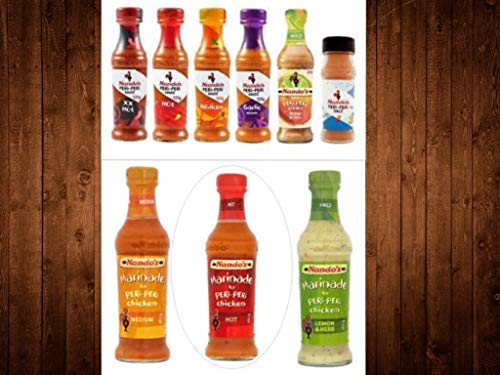 Nando's Lovers Selections Komplettes Set: 5 x 125 ml Sauce, 3 x 260 ml Marinade und 1 x Salz von Nando's