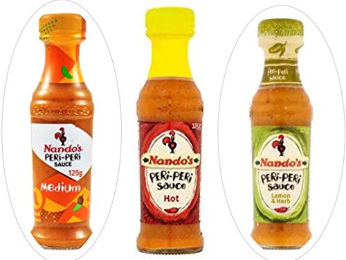 Nando's Lovers Selections 3 x 125 ml (Zitronen und Kräuter, heiß und mittelgroß) von Nando's