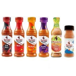 Nando's Lovers Selections Set mit 6: 5 x 125 ml Saucen und 1 x Peri-Peri-Salz von Nando's