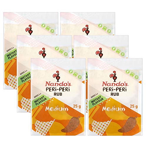 Nando's Peri-Peri Aroma-Rub, Medium, 25 g, 6 Stück von Nando's