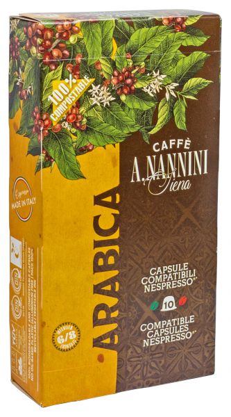 Nannini Arabica kompostierbare Nespresso®* Kapseln von Nannini