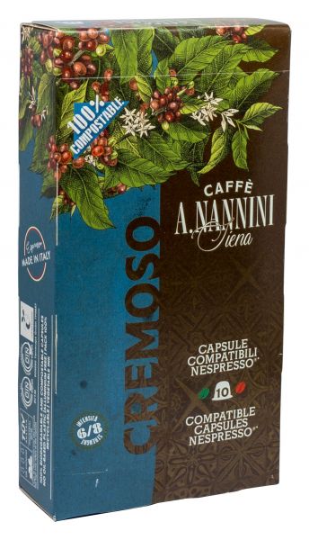 Nannini Cremoso kompostierbare Nespresso®* Kapseln von Nannini