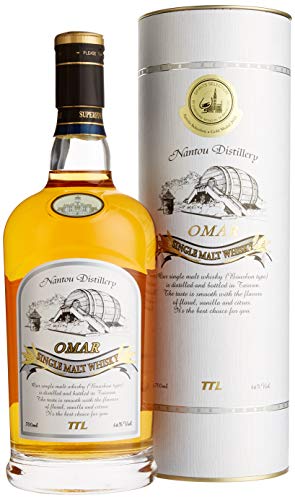 Nantou Distillery Omar Single Malt Whisky Bourbon Type mit Geschenkverpackung (1 x 0.7 l) von Nantou Distillery