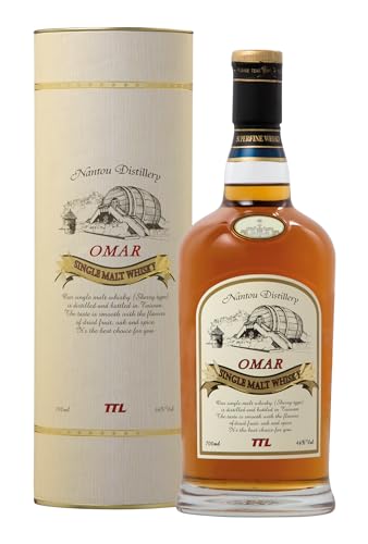 Nantou Distillery Omar Single Malt Whisky Sherry Type mit Geschenkverpackung (1 x 0.7 l) von Nantou Distillery