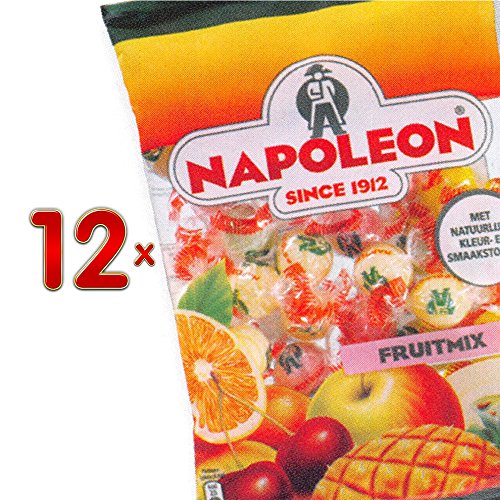 Napoleon Fruitmix Sachet 12 x 150g Packung (fruchtiges Bonbon mit Brausefüllung) von Napoleon