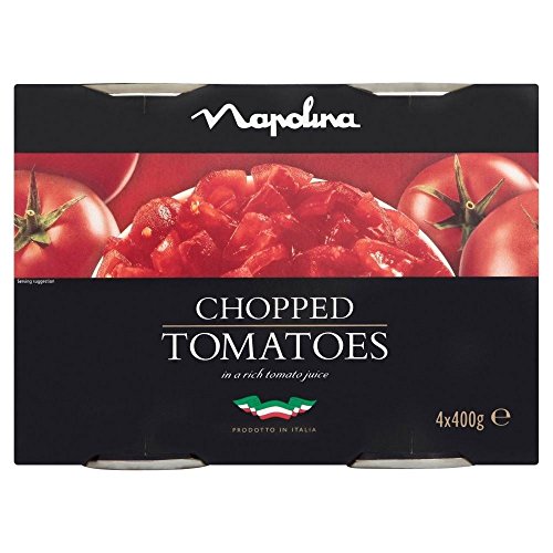 Napolina Gehackte Tomaten In Tomatensaft (4X400G) von Napolina