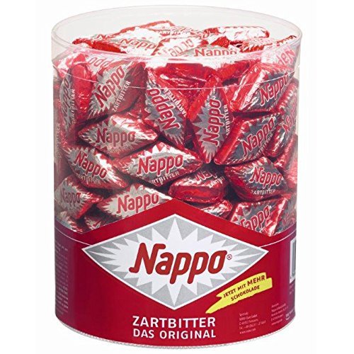 6 Dosen a 200 Nappo Mini Zartbitter Das Orginal Holländischer Nougat mit Schokoladenüberzug von Nappo