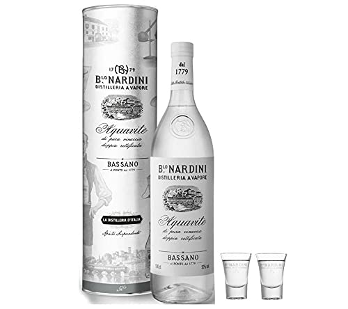 NARDINI ACQUAVITE 1 LITER IN EINEM ETUI MIT ZWEI ORIGINALGLÄSERN von Nardini