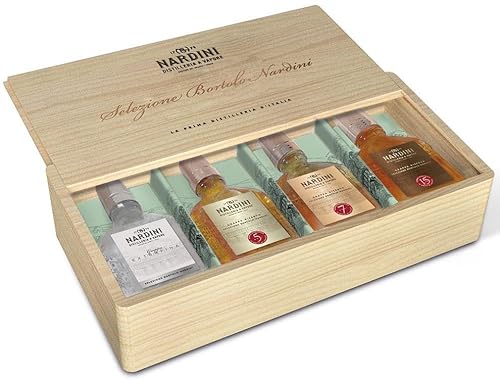 NARDINI HOLZKISTE SELEZIONE BORTOLO NARDINI 4 GRAPPAS 10 CL von Nardini
