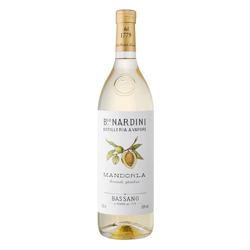NARDINI alla Mandorla 50% vol. - einzigartige Spirituose auf Grappa-Basis mit Bittermandeln und Destillat von Marasca-Kirschen - trocken und vollmundig, im Abgang leicht süßlich (1 x 1,0l) NARDINI alla Mandorla 50% vol. - einzigartige Spirituose auf Grappa-Basis mit Bittermandeln und Destillat von Marasca-Kirschen - trocken und vollmundig, im Abgang leicht süßlich (1 x 1,0l) von Nardini