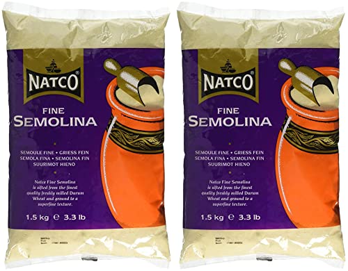 Natco Grieß fein, 1,5 kg, 2 Stück von Natco Foods