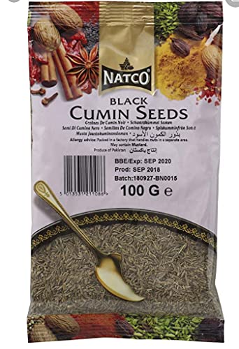 Natco Cumin Seeds Black 100g - Natco Schwarz Kümmelsamen 100g Natco Cumin Seeds Black 100g - Natco Schwarz Kümmelsamen 100g von Natco